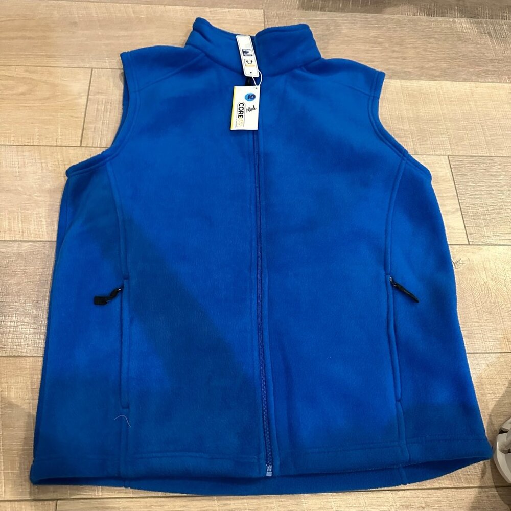 CORE 365 BY NORTH END MENS MEDIUM FLEECE ZIP UP VEST NEW